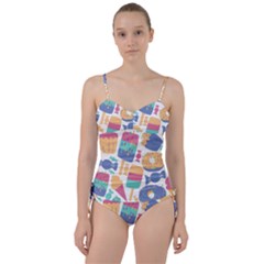 Icecream Pattern Pastel Sumer Sweetheart Tankini Set by Vaneshart