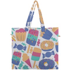 Icecream Pattern Pastel Sumer Canvas Travel Bag by Vaneshart