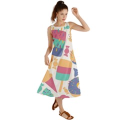 Icecream Pattern Pastel Sumer Summer Maxi Dress