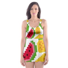 Watermelon Pattern Se Fruit Summer Skater Dress Swimsuit by Vaneshart