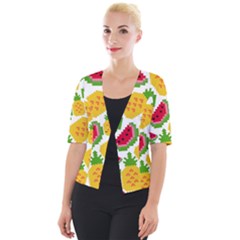 Watermelon Pattern Se Fruit Summer Cropped Button Cardigan by Vaneshart