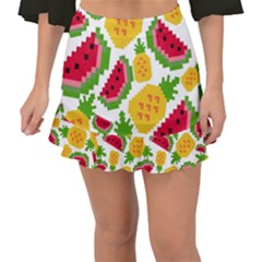 Watermelon Pattern Se Fruit Summer Fishtail Mini Chiffon Skirt by Vaneshart