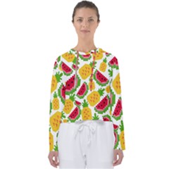 Watermelon Pattern Se Fruit Summer Women s Slouchy Sweat by Vaneshart