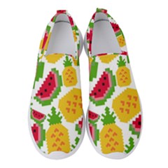 Watermelon Pattern Se Fruit Summer Women s Slip On Sneakers by Vaneshart