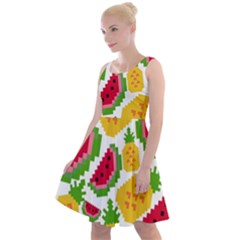 Watermelon Pattern Se Fruit Summer Knee Length Skater Dress