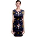 Sea Stars Pattern Sea Texture Sleeveless Velvet Midi Dress View1