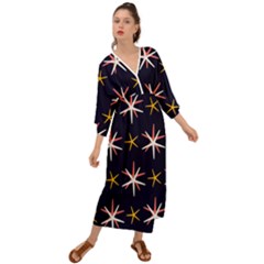 Sea Stars Pattern Sea Texture Grecian Style  Maxi Dress