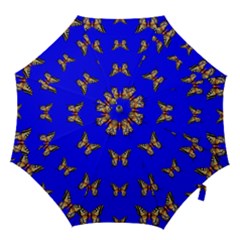 Butterfly Pattern Blue Insects Hook Handle Umbrellas (medium) by Vaneshart