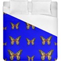 Butterfly Pattern Blue Insects Duvet Cover (King Size) View1