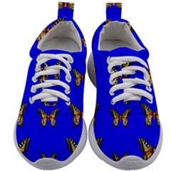 Butterfly Pattern Blue Insects Kids Athletic Shoes