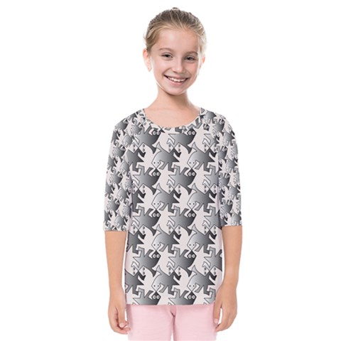 Seamless Tessellation Background Kids  Quarter Sleeve Raglan Tee by Vaneshart