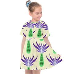 Thistles Purple Flora Flowering Kids  Sailor Dress by Vaneshart