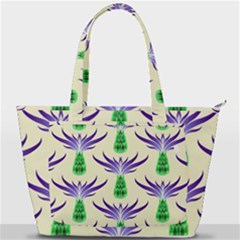 Thistles Purple Flora Flowering Back Pocket Shoulder Bag 