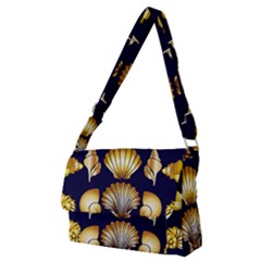 Snails See Shells Golden Full Print Messenger Bag (m)