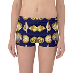 Snails See Shells Golden Boyleg Bikini Bottoms by Vaneshart