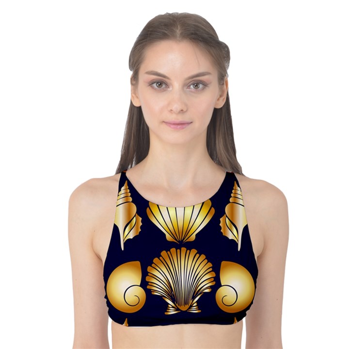 Snails See Shells Golden Tank Bikini Top