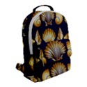 Snails See Shells Golden Flap Pocket Backpack (Small) View2