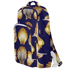 Snails See Shells Golden Double Compartment Backpack by Vaneshart