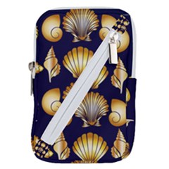 Snails See Shells Golden Belt Pouch Bag (large)