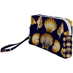 Snails See Shells Golden Wristlet Pouch Bag (small)