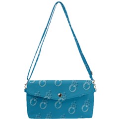 Bubble Group Pattern Abstract Removable Strap Clutch Bag