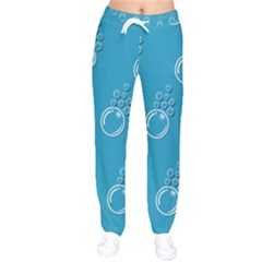 Bubble Group Pattern Abstract Women Velvet Drawstring Pants by Vaneshart