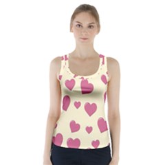 Flat Love Symbol Pattern Racer Back Sports Top by Vaneshart