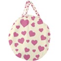 Flat Love Symbol Pattern Giant Round Zipper Tote View1