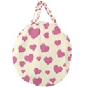 Flat Love Symbol Pattern Giant Round Zipper Tote View2