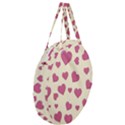 Flat Love Symbol Pattern Giant Round Zipper Tote View3