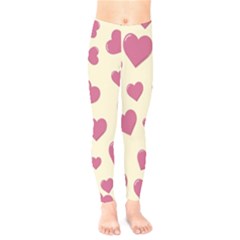 Flat Love Symbol Pattern Kids  Leggings by Vaneshart