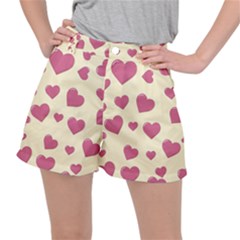 Flat Love Symbol Pattern Ripstop Shorts by Vaneshart