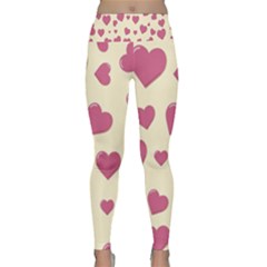 Flat Love Symbol Pattern Lightweight Velour Classic Yoga Leggings by Vaneshart