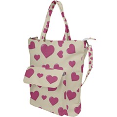 Flat Love Symbol Pattern Shoulder Tote Bag by Vaneshart