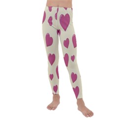 Flat Love Symbol Pattern Kids  Lightweight Velour Leggings by Vaneshart