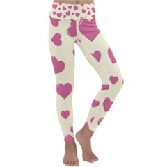 Flat Love Symbol Pattern Kids  Lightweight Velour Classic Yoga Leggings by Vaneshart