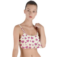 Flat Love Symbol Pattern Layered Top Bikini Top 