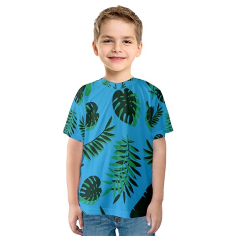 Tropical Leaves Nature Kids  Sport Mesh Tee by Vaneshart