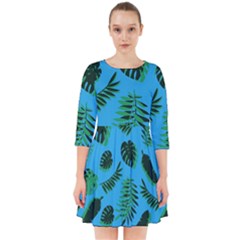 Tropical Leaves Nature Smock Dress by Vaneshart