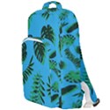 Tropical Leaves Nature Double Compartment Backpack View1