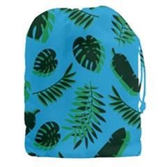 Tropical Leaves Nature Drawstring Pouch (3xl) by Vaneshart