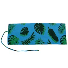 Tropical Leaves Nature Roll Up Canvas Pencil Holder (s)