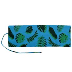 Tropical Leaves Nature Roll Up Canvas Pencil Holder (m)