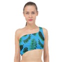 Tropical Leaves Nature Spliced Up Bikini Top  View1