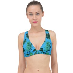 Tropical Leaves Nature Classic Banded Bikini Top