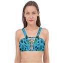 Tropical Leaves Nature Cage Up Bikini Top View1