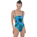 Tropical Leaves Nature Tie Strap One Piece Swimsuit View1