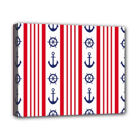 Nautical Papers Nautical Background Canvas 10  X 8  (stretched) by Vaneshart