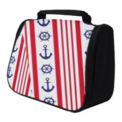 Nautical Papers Nautical Background Full Print Travel Pouch (small) by Vaneshart