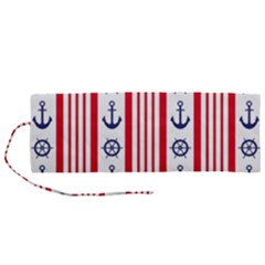 Nautical Papers Nautical Background Roll Up Canvas Pencil Holder (m)